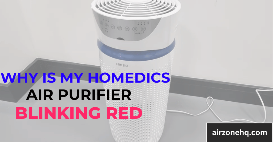 Homedics air purifier flashing deals red light